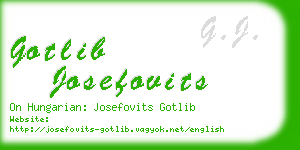 gotlib josefovits business card